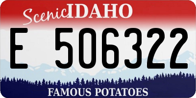 ID license plate E506322