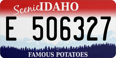ID license plate E506327
