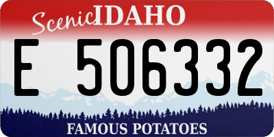 ID license plate E506332