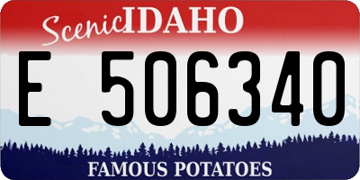 ID license plate E506340
