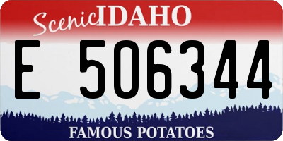ID license plate E506344