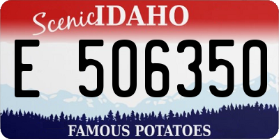 ID license plate E506350
