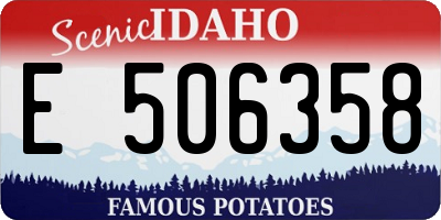 ID license plate E506358