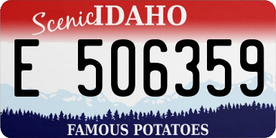 ID license plate E506359