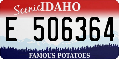ID license plate E506364