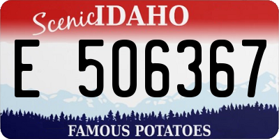 ID license plate E506367