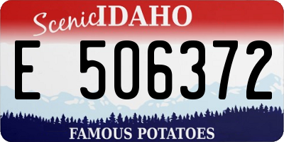 ID license plate E506372