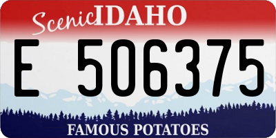 ID license plate E506375