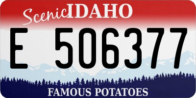 ID license plate E506377