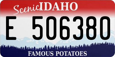 ID license plate E506380