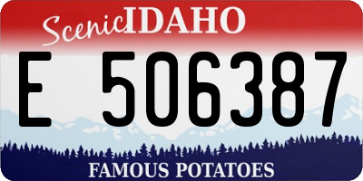 ID license plate E506387