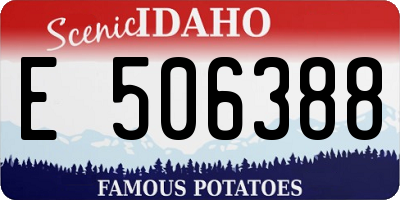ID license plate E506388