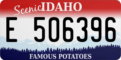 ID license plate E506396