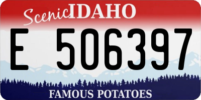 ID license plate E506397