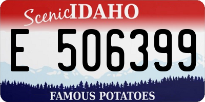 ID license plate E506399