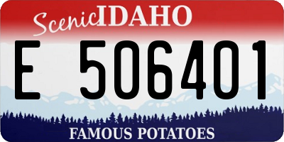 ID license plate E506401