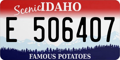 ID license plate E506407