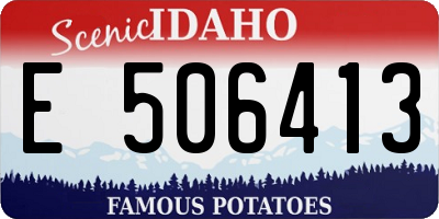 ID license plate E506413