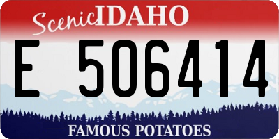 ID license plate E506414