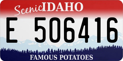 ID license plate E506416