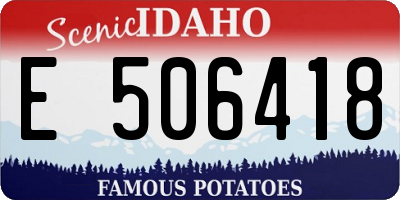 ID license plate E506418