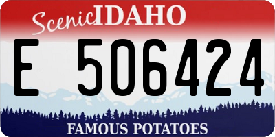ID license plate E506424