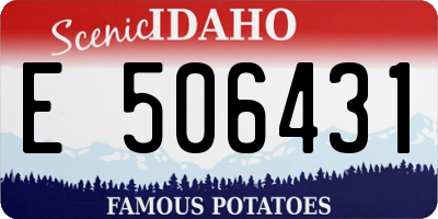 ID license plate E506431