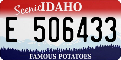 ID license plate E506433