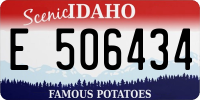 ID license plate E506434