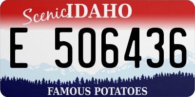 ID license plate E506436