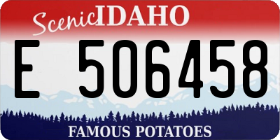 ID license plate E506458