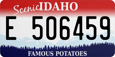 ID license plate E506459
