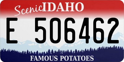 ID license plate E506462