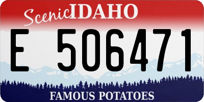 ID license plate E506471