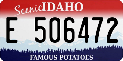 ID license plate E506472