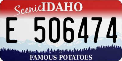 ID license plate E506474