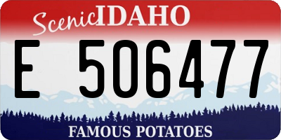 ID license plate E506477