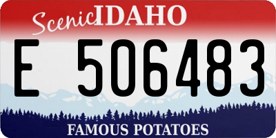 ID license plate E506483