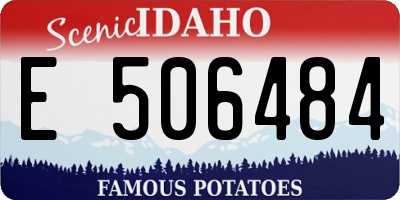 ID license plate E506484