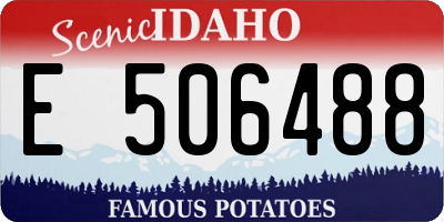 ID license plate E506488