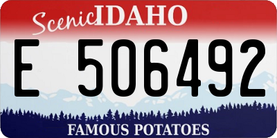 ID license plate E506492