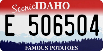 ID license plate E506504