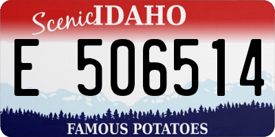 ID license plate E506514