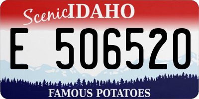 ID license plate E506520