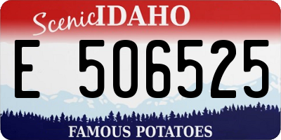 ID license plate E506525
