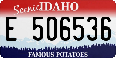 ID license plate E506536