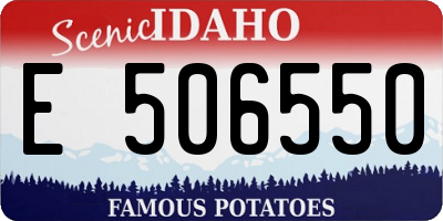 ID license plate E506550