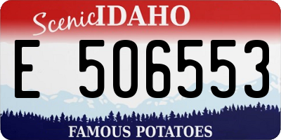ID license plate E506553