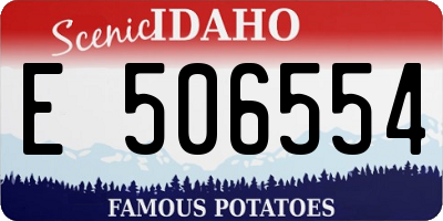 ID license plate E506554