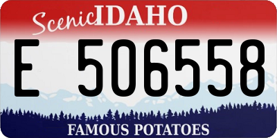 ID license plate E506558